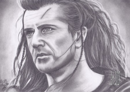 Rettenthetetlen- Mel Gibson :) A4 grafit,szén ceruza rajzom...